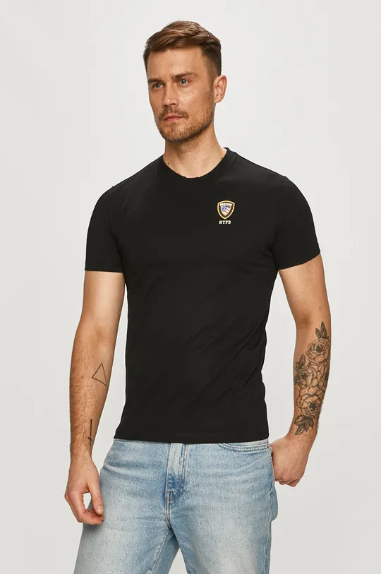 czarny Blauer - T-shirt Męski