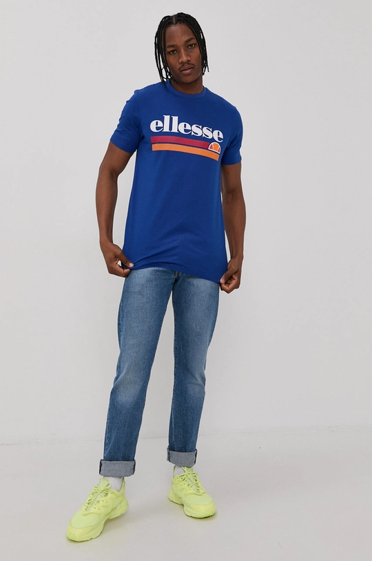 Ellesse T-shirt bawełniany niebieski