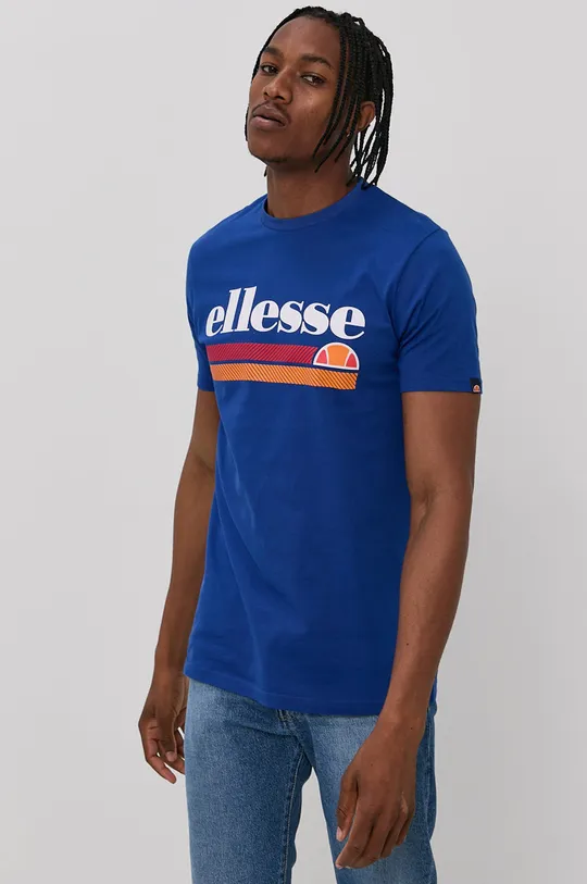 niebieski Ellesse T-shirt bawełniany
