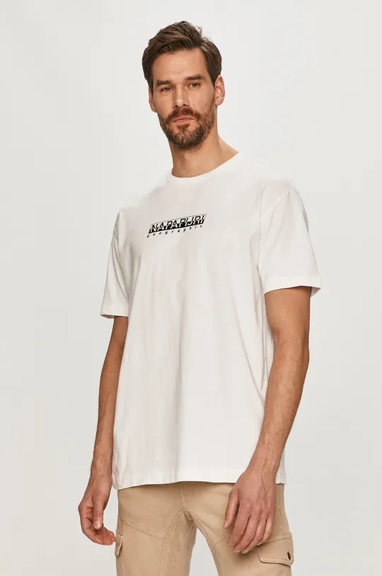 biały Napapijri - T-shirt Męski