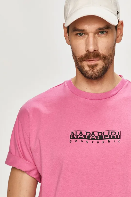 różowy Napapijri - T-shirt