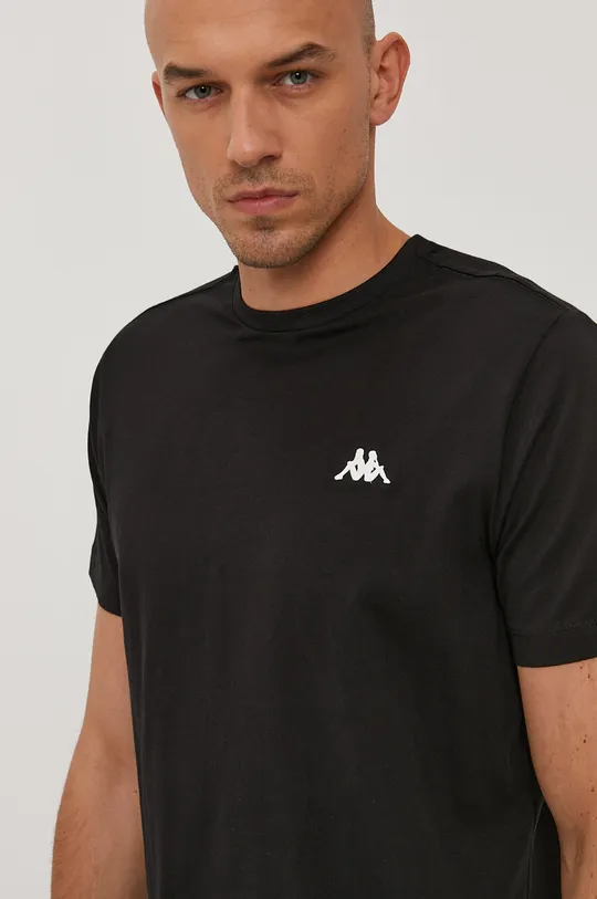 czarny Kappa T-shirt Męski