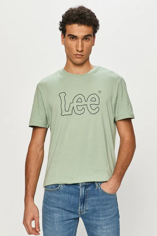 zielony Lee T-shirt Męski