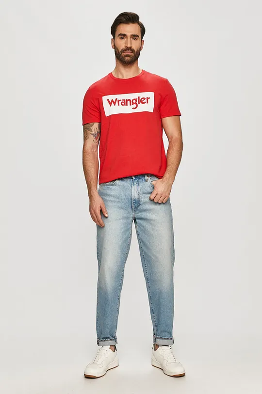 Wrangler - T-shirt czerwony
