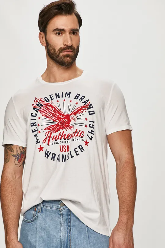 biały Wrangler - T-shirt Męski