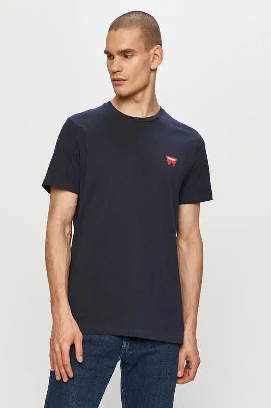 granatowy Wrangler - T-shirt Męski