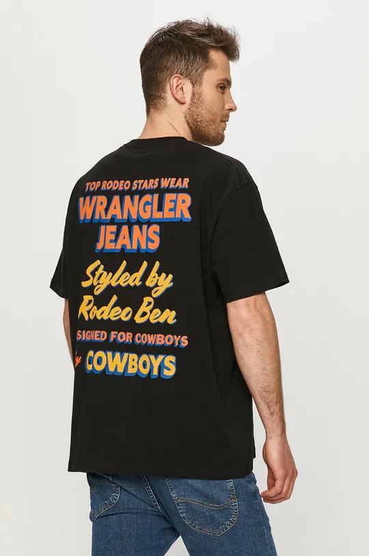 czarny Wrangler - T-shirt Męski