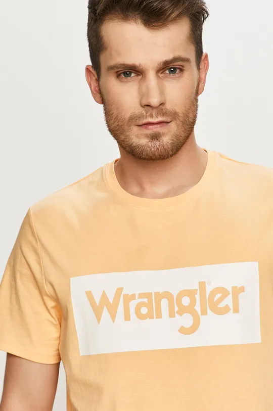 oranžová Wrangler - Tričko Pánsky