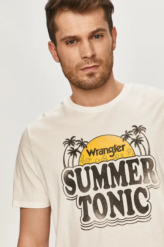 biały Wrangler T-shirt Męski