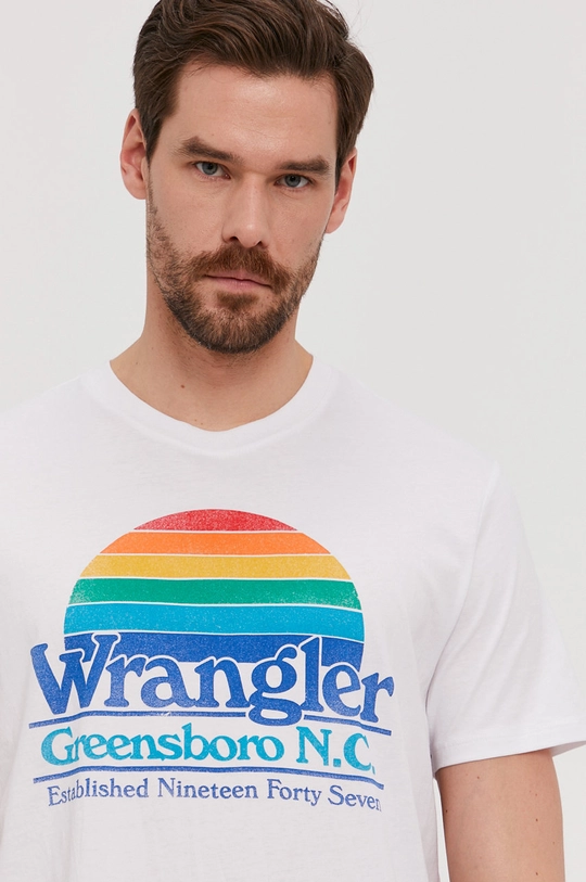 biały Wrangler T-shirt