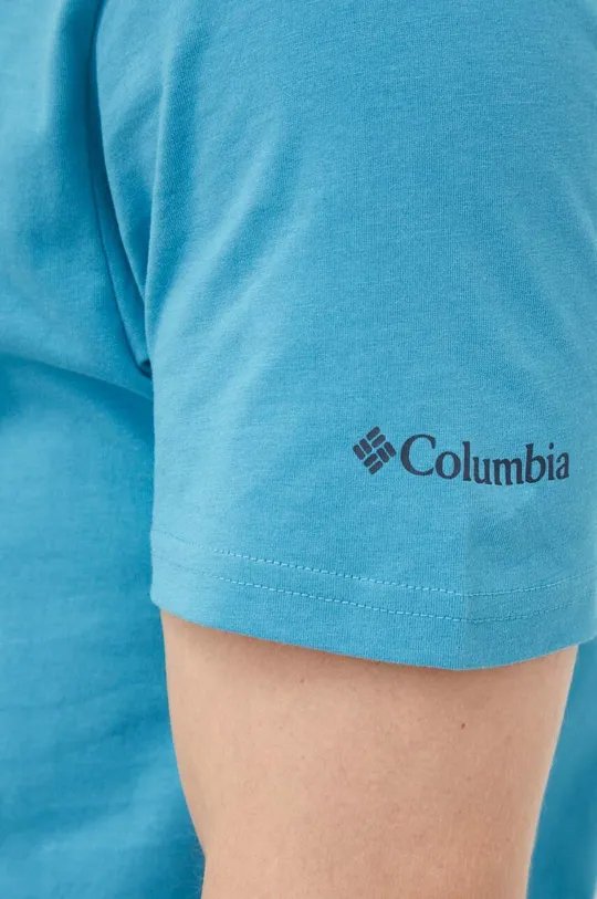 modrá Bavlnené tričko Columbia