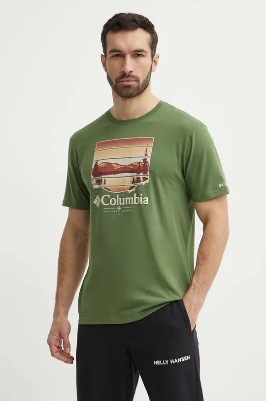 zielony Columbia t-shirt bawełniany Path Lake