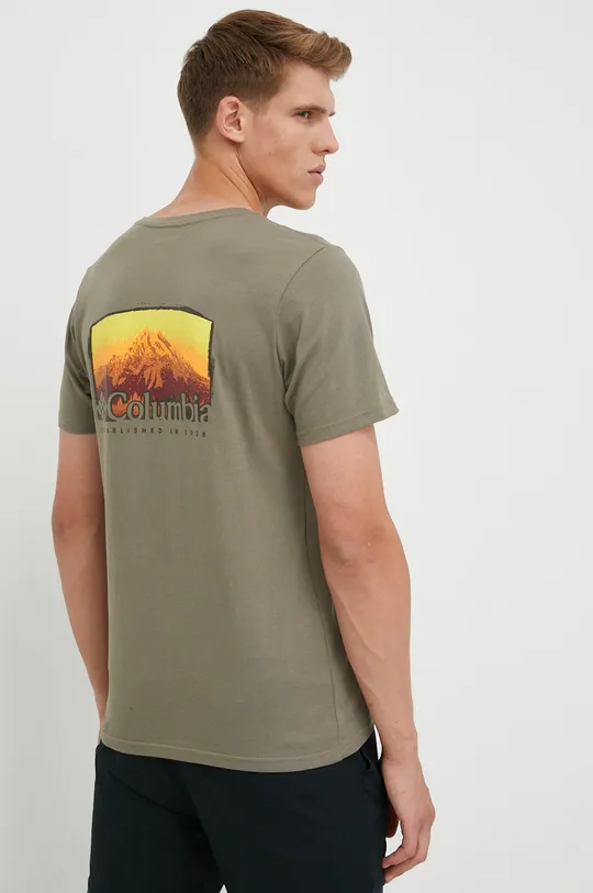 Βαμβακερό μπλουζάκι Columbia Rapid Ridge Back Graphic 100% Οργανικό βαμβάκι