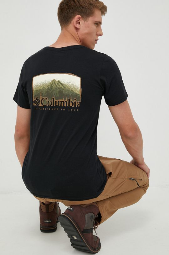 czarny Columbia - T-shirt Męski