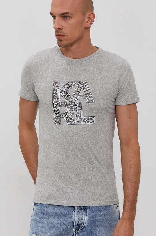 Karl Lagerfeld T-shirt KL21MTS01 szary