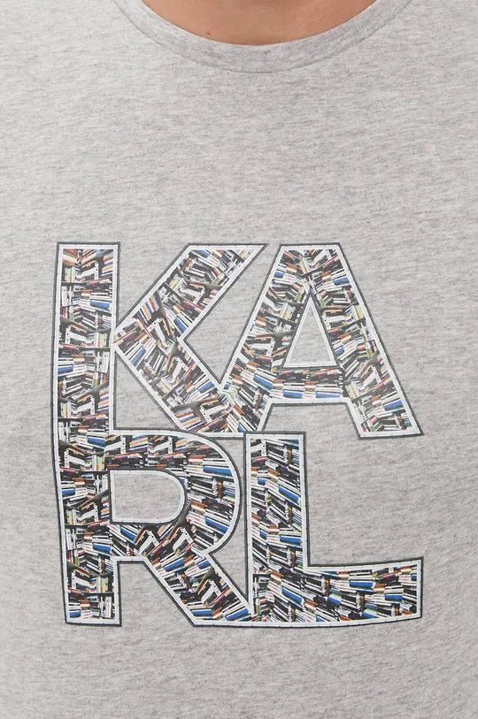 szary Karl Lagerfeld T-shirt KL21MTS01