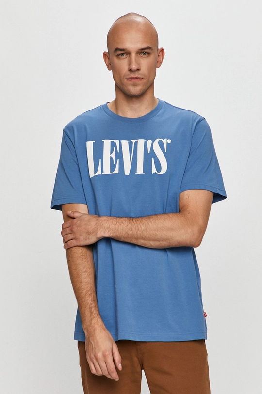 niebieski Levi's - T-shirt Męski