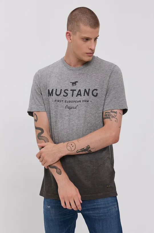 szary Mustang T-shirt Męski