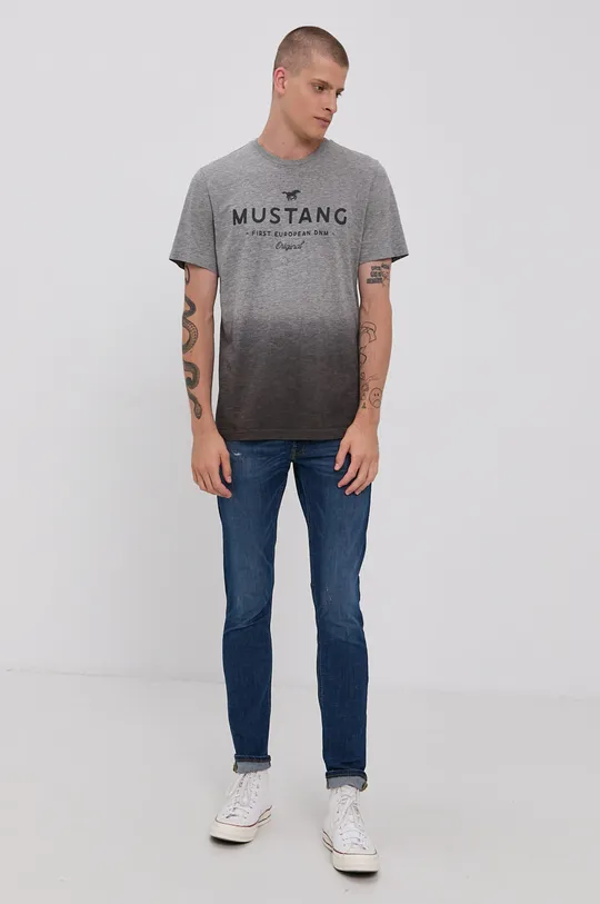 Mustang T-shirt szary