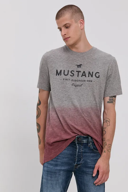 szary Mustang T-shirt Męski