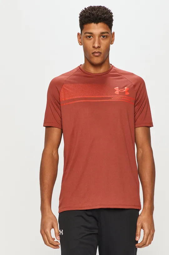 czerwony Under Armour - T-shirt 1357235 Męski