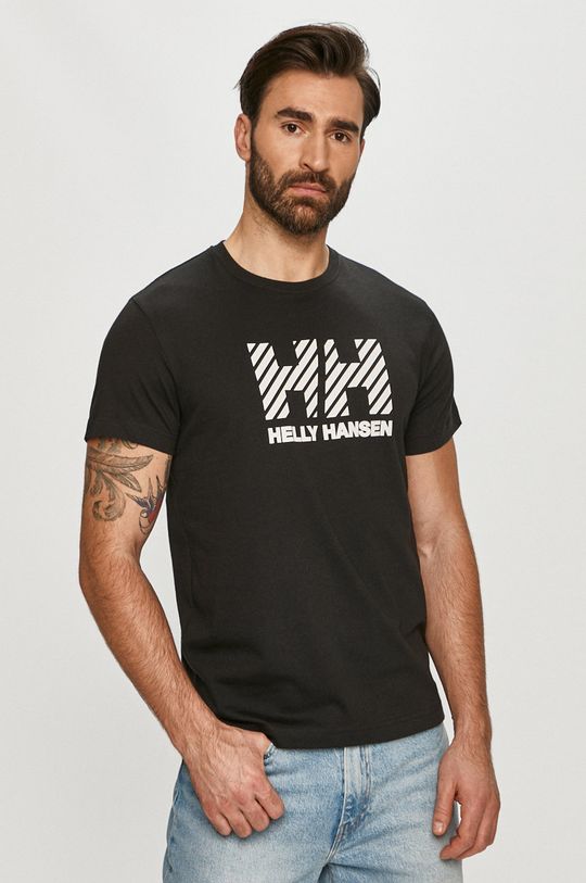 czarny Helly Hansen - T-shirt Męski