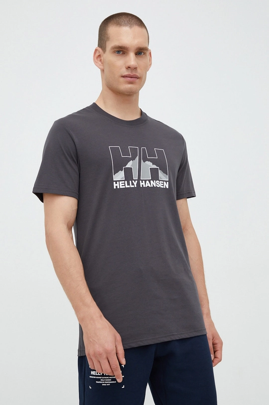 szary Helly Hansen t-shirt Męski