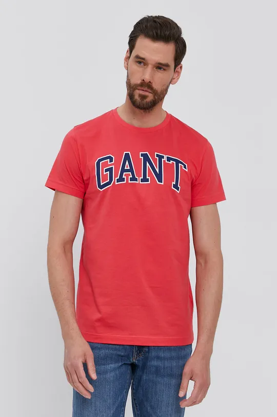 różowy Gant T-shirt 2003007