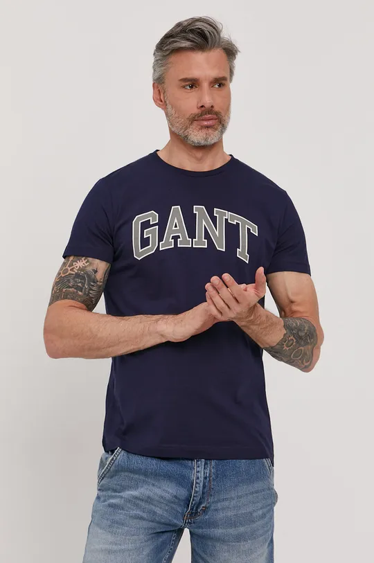granatowy Gant T-shirt 2003007 Męski