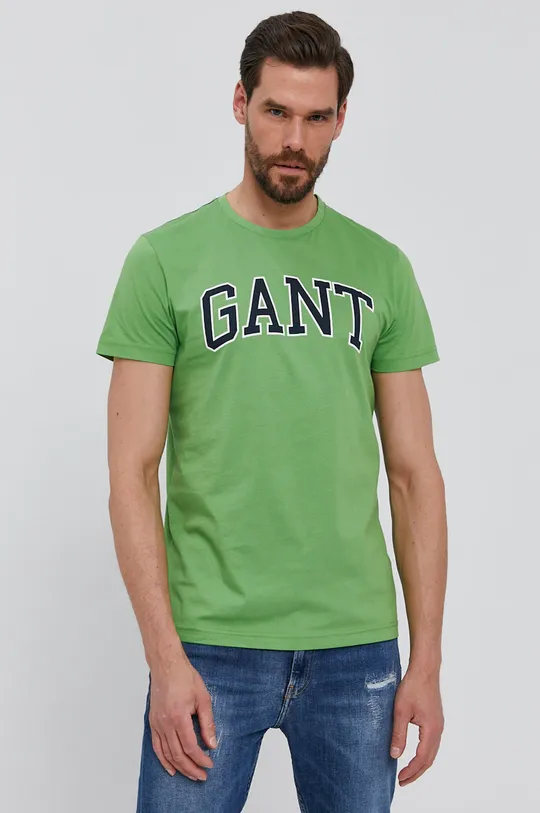 zielony Gant T-shirt 2003007