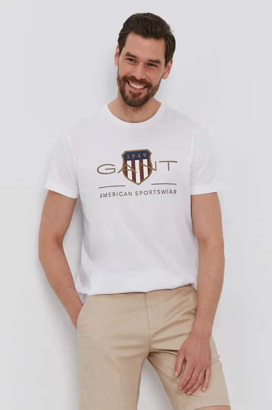 fehér Gant t-shirt Férfi