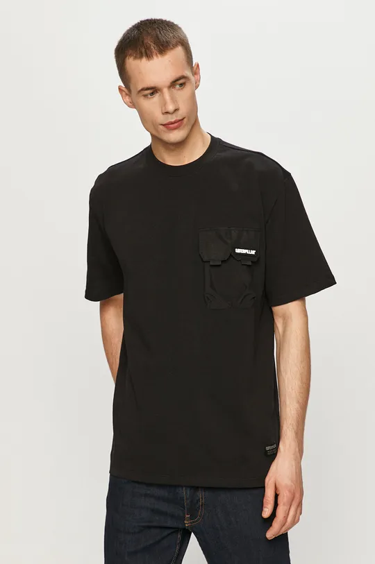 czarny Caterpillar - T-shirt Męski