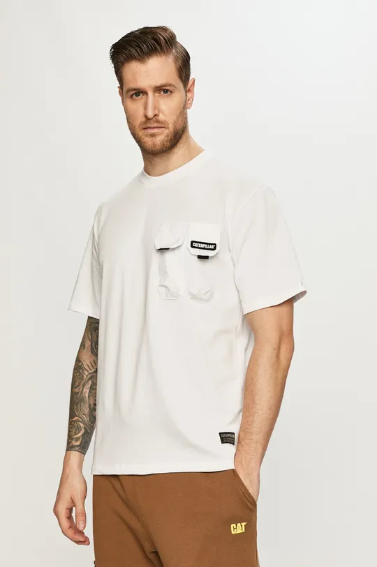 biały Caterpillar - T-shirt Męski