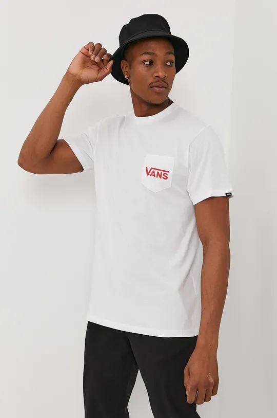 biały Vans T-shirt Męski