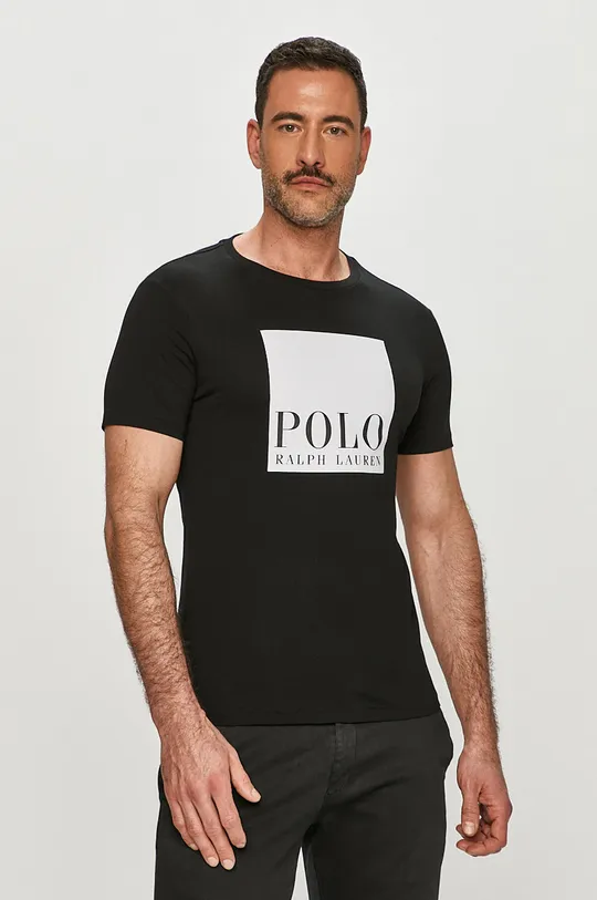 czarny Polo Ralph Lauren - T-shirt 710839041001 Męski
