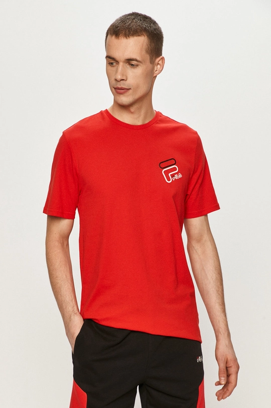 czerwony Fila - T-shirt Męski