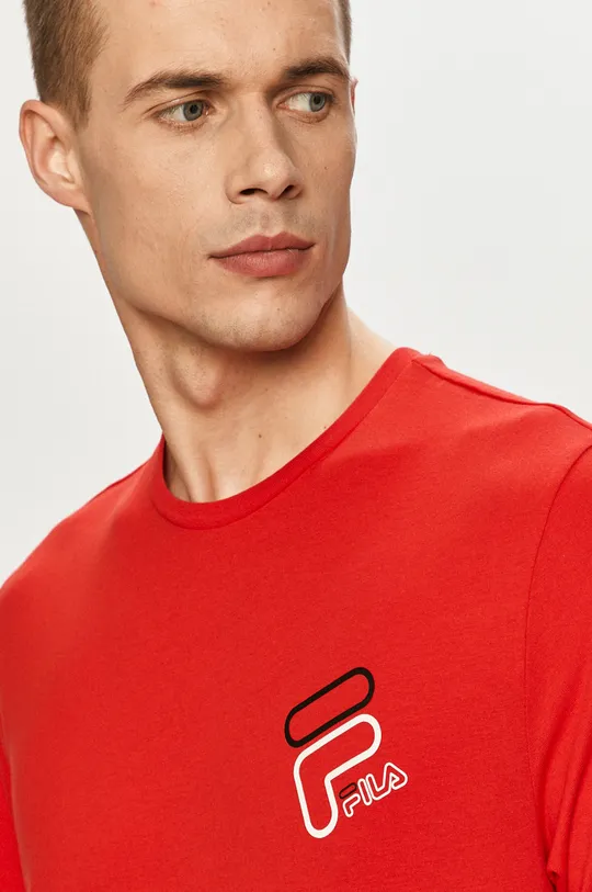 czerwony Fila - T-shirt