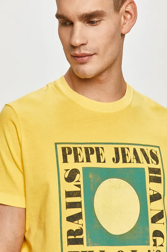 żółty Pepe Jeans - T-shirt Morris Męski