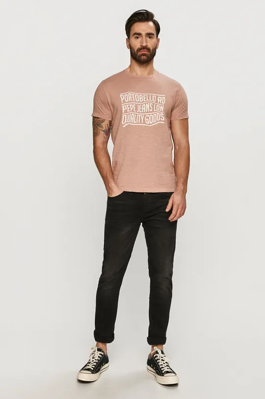 Pepe Jeans - T-shirt Steph różowy