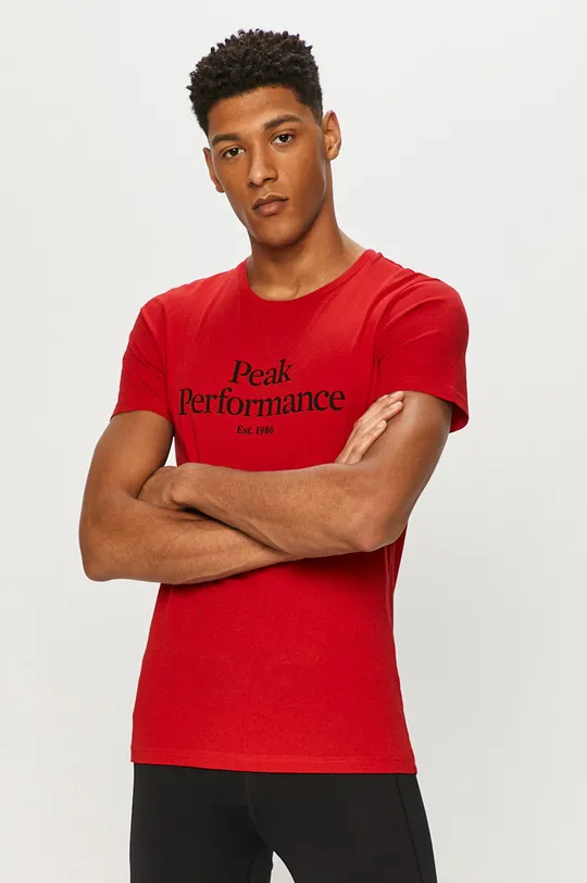 czerwony Peak Performance - T-shirt