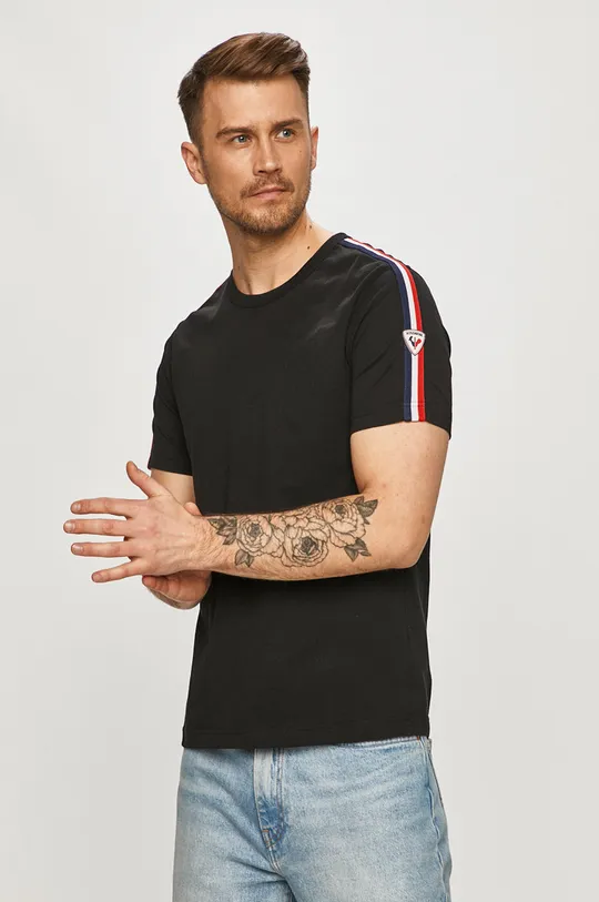 czarny Rossignol - T-shirt Męski