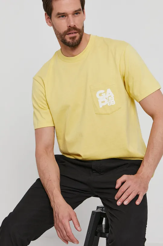 żółty GAP T-shirt Męski