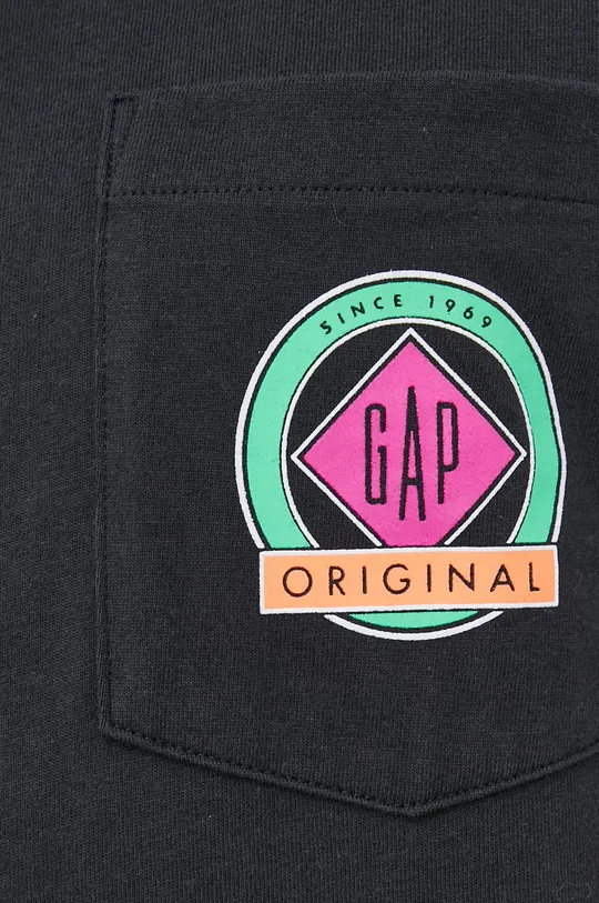 czarny GAP T-shirt bawełniany