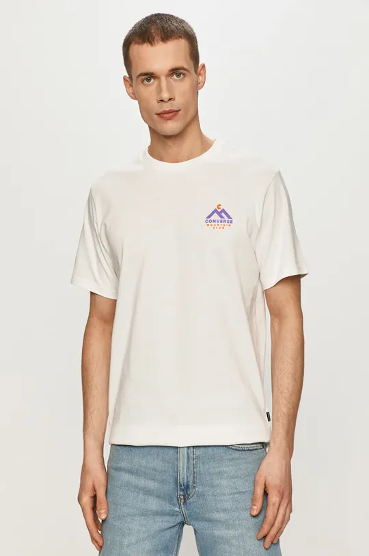 biały Converse T-shirt Męski