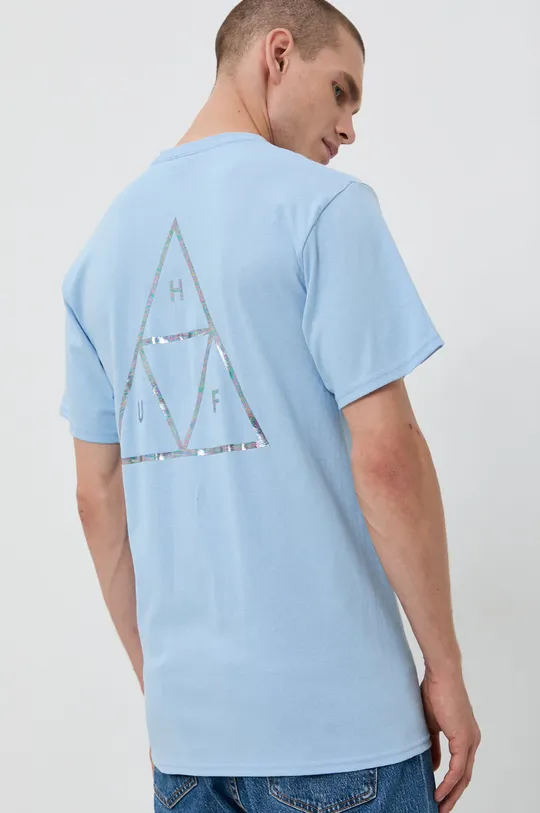 niebieski HUF T-shirt bawełniany Męski