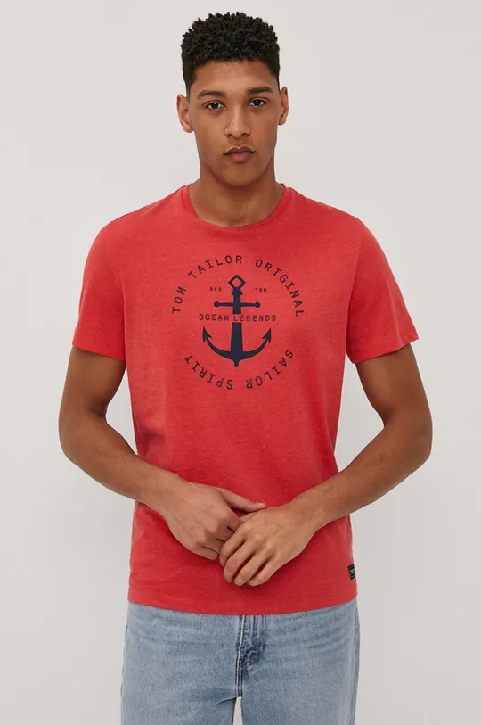 czerwony Tom Tailor T-shirt Męski