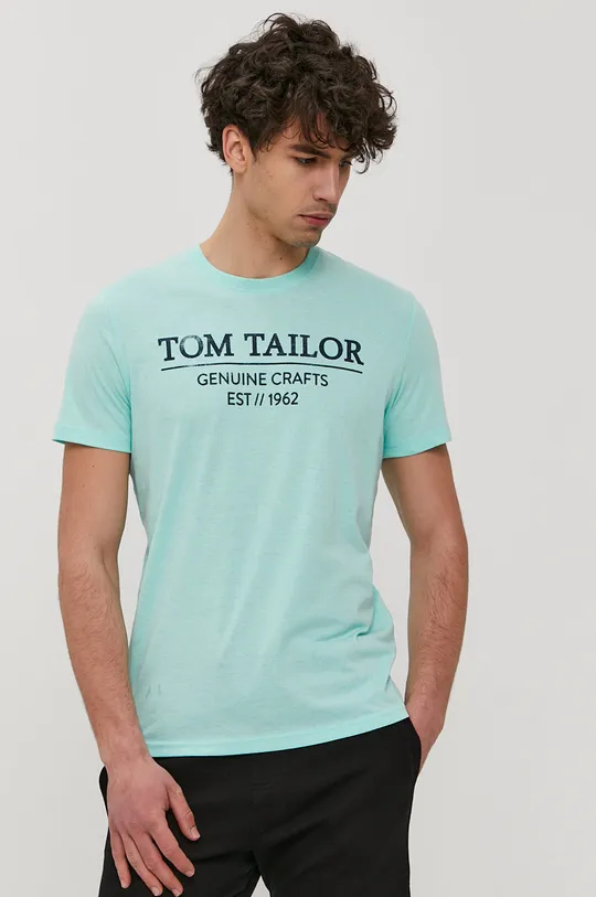 zelená Tričko Tom Tailor Pánsky