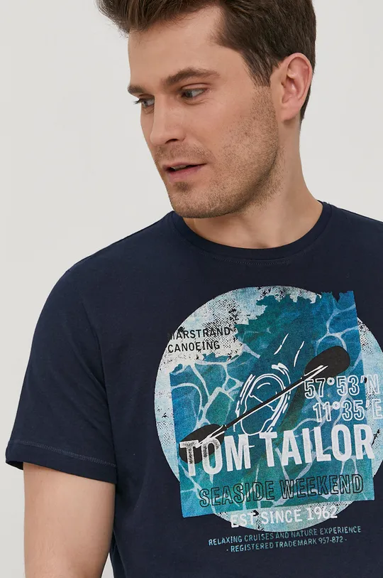 granatowy Tom Tailor T-shirt Męski