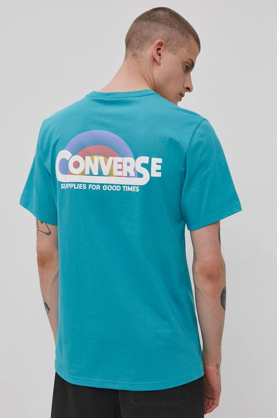 turkusowy Converse T-shirt Męski