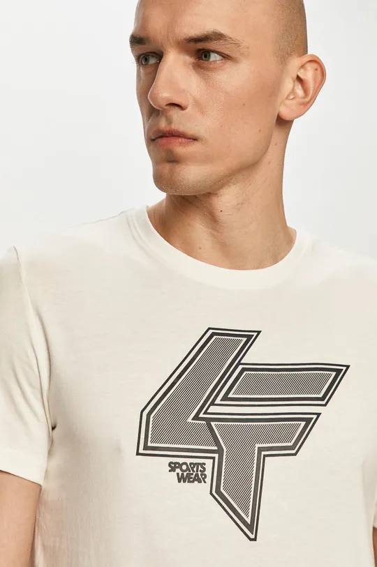 biały 4F T-shirt Męski